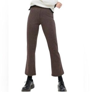 Urban Outfitters Brown Plaid Flare Pants L
